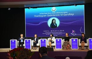 VI Congress of Azerbaijani women is being held in Baku  Azerbaijan Baku October 19 2023
 